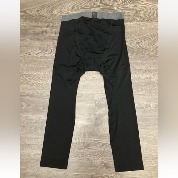 Nike Pro Authentic NBA Player Issue Basketball 3/4 Tights Dri-FIT AT9764-010 - Picture 2 of 7